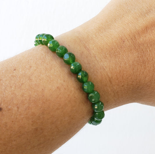 Pulsera Agata verde facet