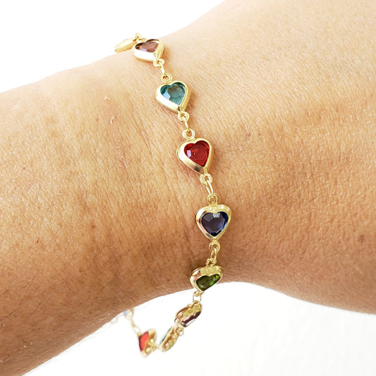 Pulsera corazon colores