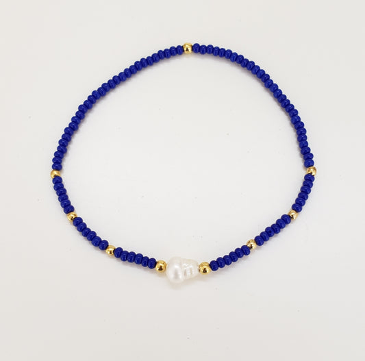 Pulsera chaq azul 1 perla