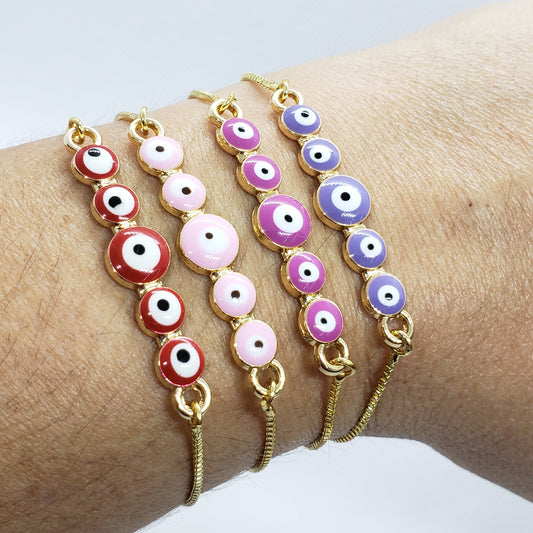 Pulsera 5 ojos colores